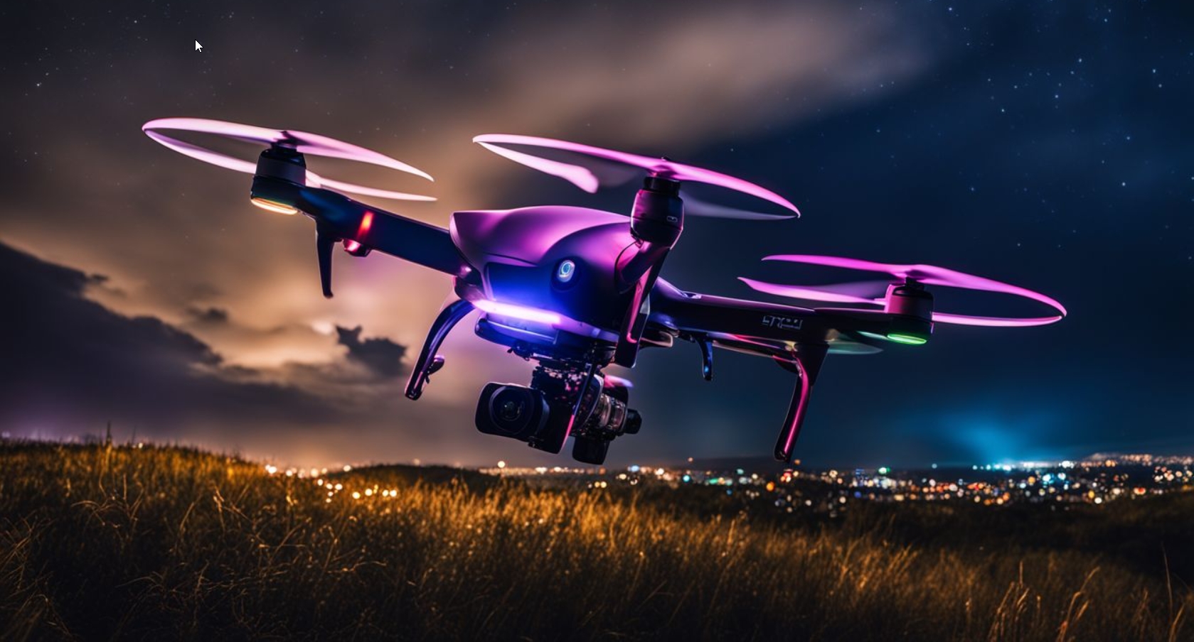what do drones look like at night