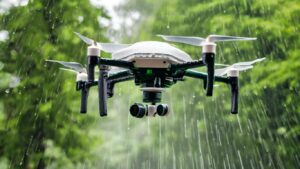 can drones fly in rain