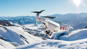 how far can drones fly over mountains