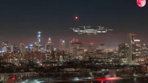 what do police drones look like at night
