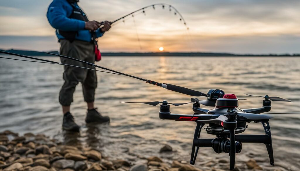 Drone Fishing Rod Setup