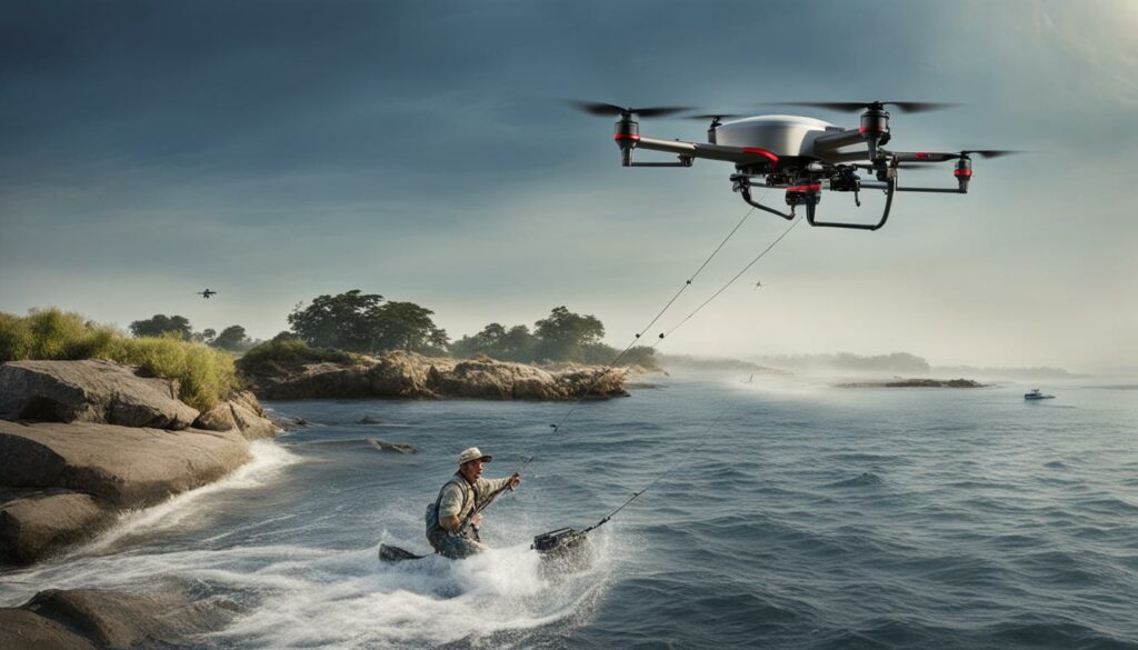 history of drone fishing