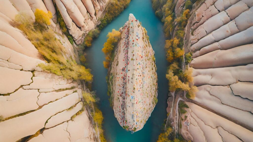 Holy Drone raw beauty of the landscape, with vibrant colors