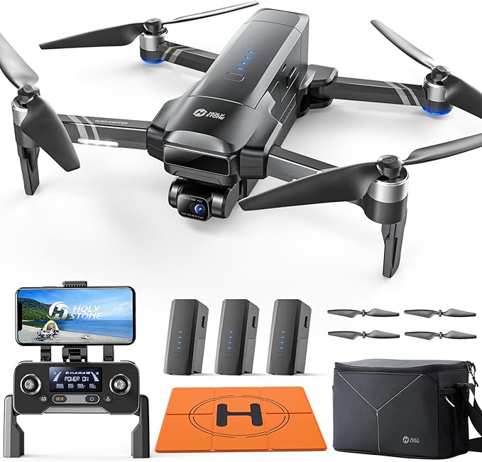 Holy Stone HS600 4K Camera Drone with 3 Batteries